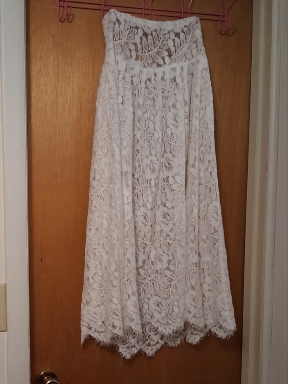 ❤️ Vintage White Lace Skirt Slip